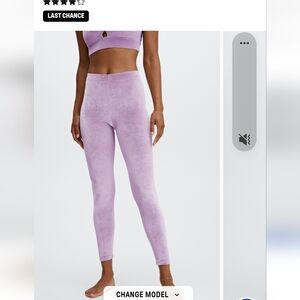 Fabletics Velour Leggings in Purple
